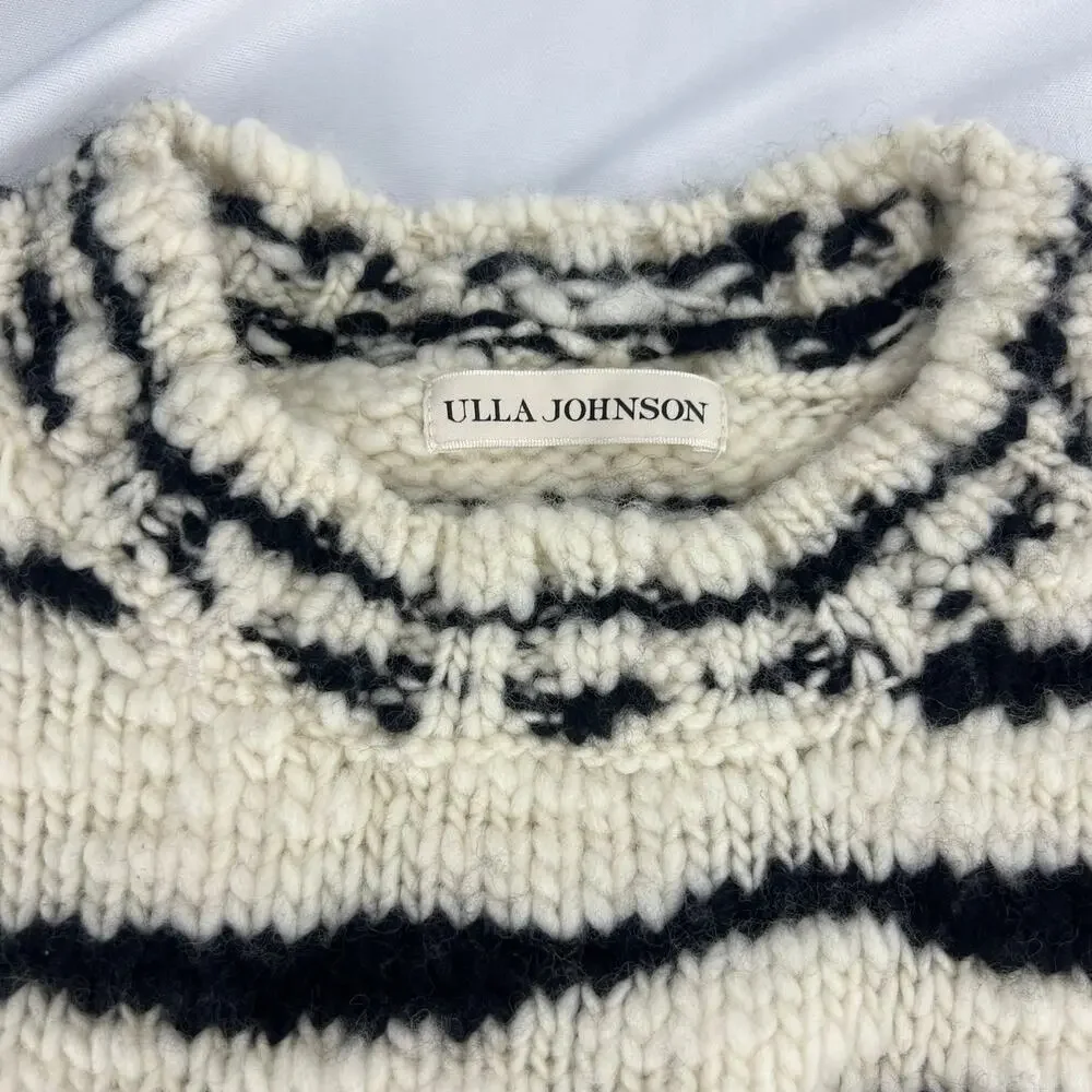 Ulla Johnson Black and White Striped Sweater - Picture 7 of 12